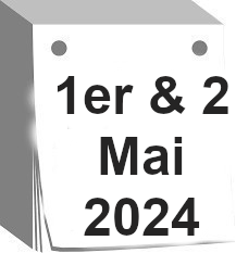 Calendrier 1er et 2 Mai 2024