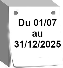 Calendrier 01-07 au 31/12/2025