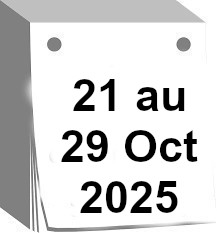 Calendrier 21 au 29 octobre 2025