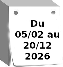 Calendrier du 05-02 au 20-12-2026