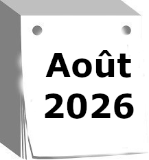 Calendrier du mois d'Août 2026