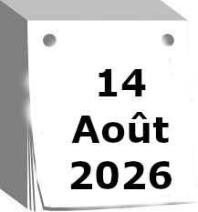 calendrier 14 aout 2026