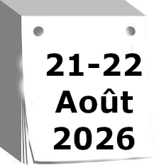 Calendrier 21 - 22 Aout 2026