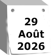 Calendrier 29 Aout 2026