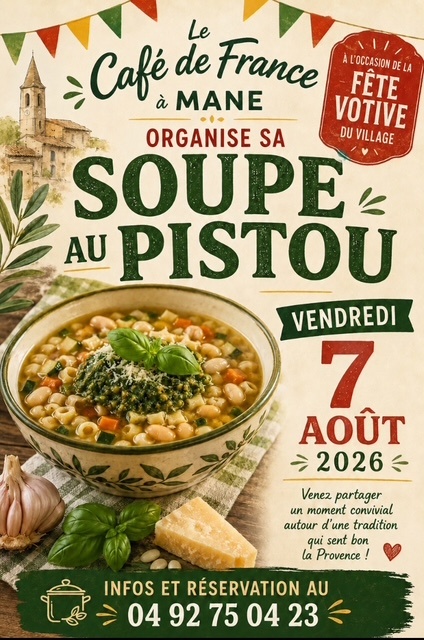 Affiche Soupe au Pistou café de France