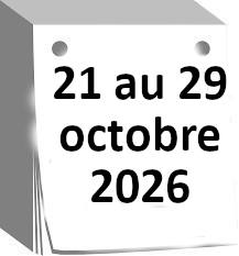 calendrier du 21 au 29 octobre 2026